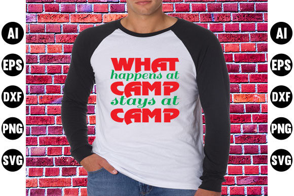 Adventure Quote Design, What Happens at Camp